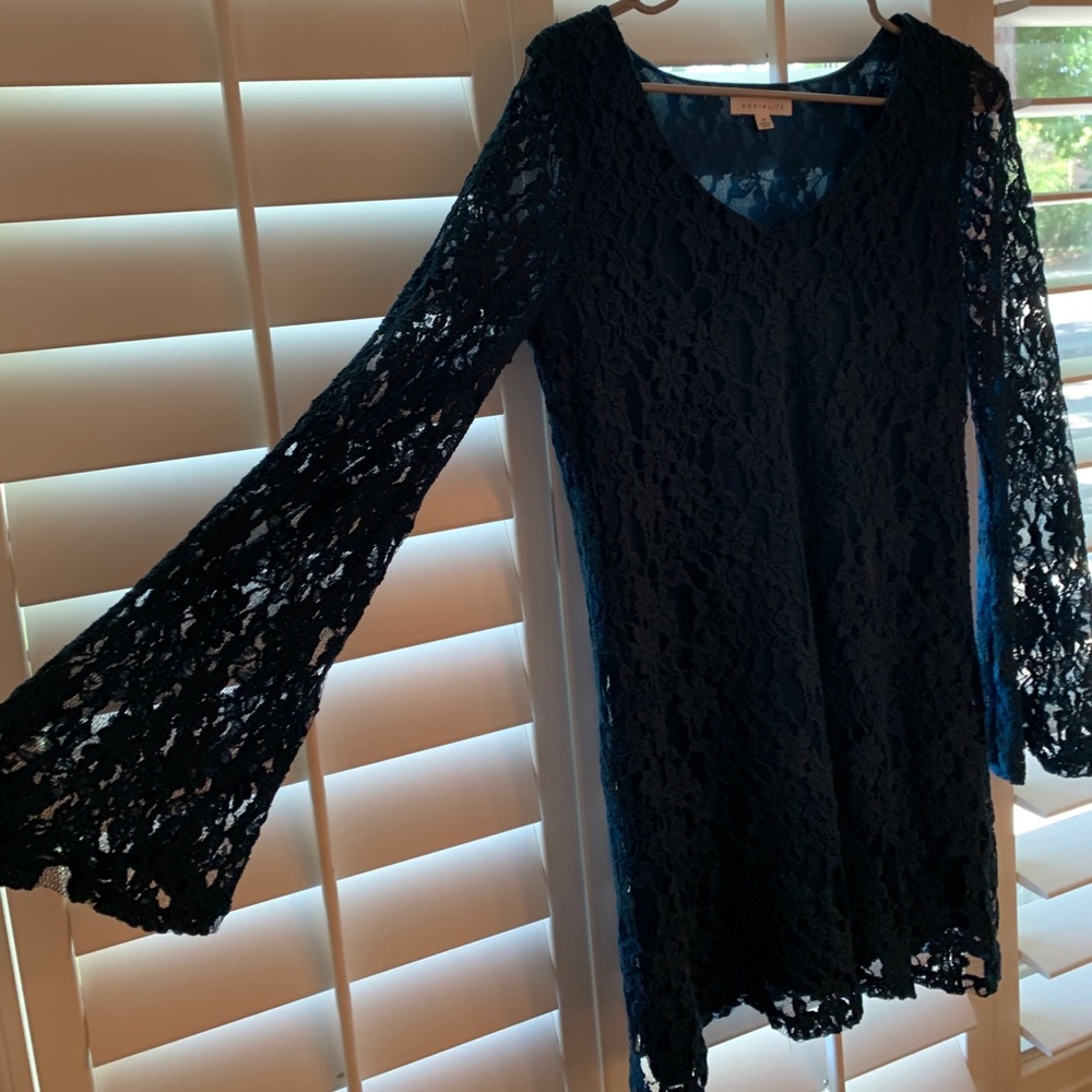 Lace long sleeve dress